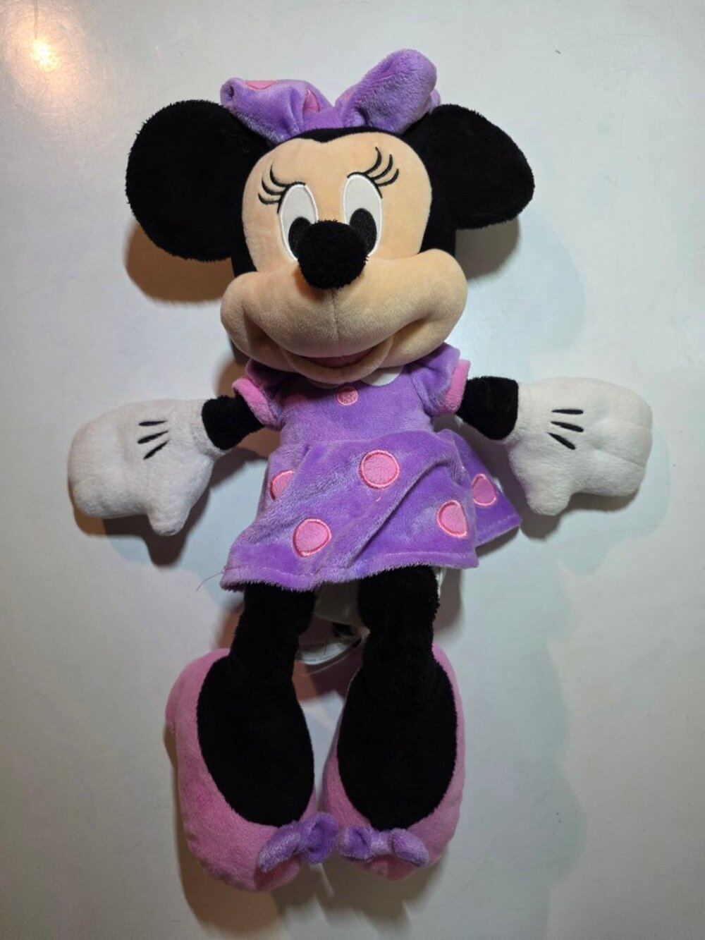 Disney Just Play Minnie Mouse Plush 20 in Purple Polka Dot Dress